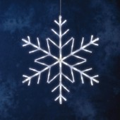 Viano�n� dekor�cia vonkaj�ia, Snehov� vlo�ka, 60 studen�ch bielych LED, 60cm